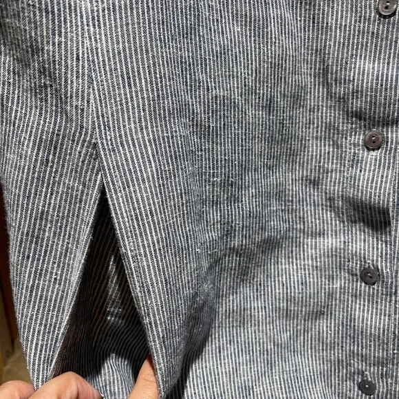 Eileen Fisher Gray Button-Down Dress - Picture 9 of 11